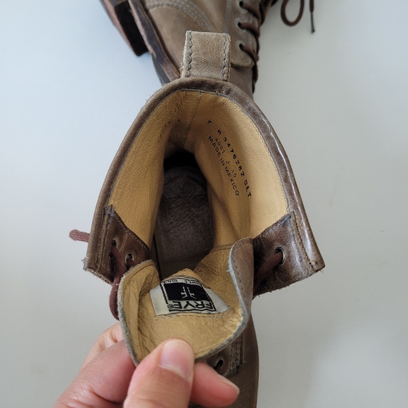 Vintage brown Fry lace-up ankle boots size 7 - Picture 12 of 15